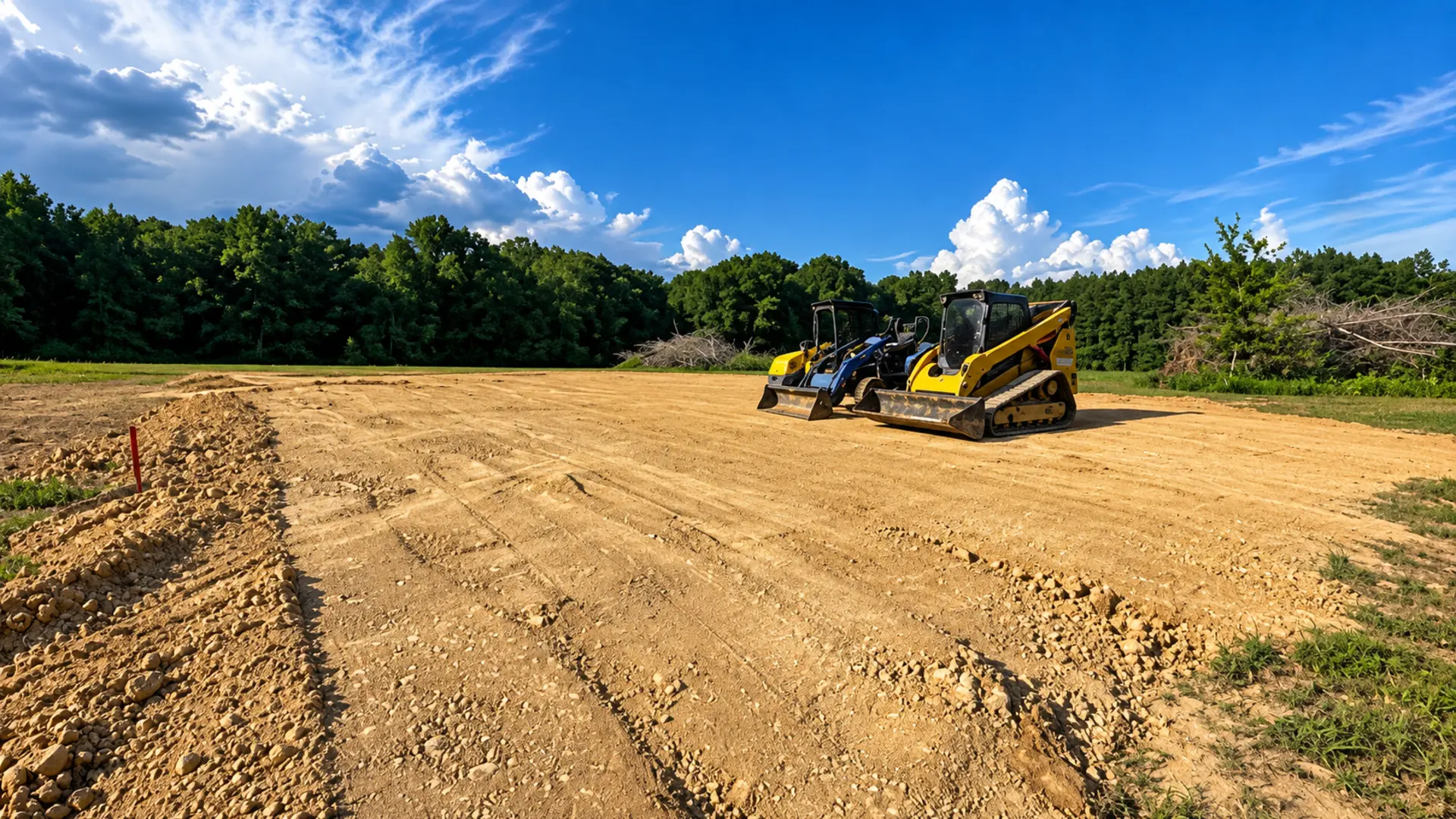 Finished grading and site preparation